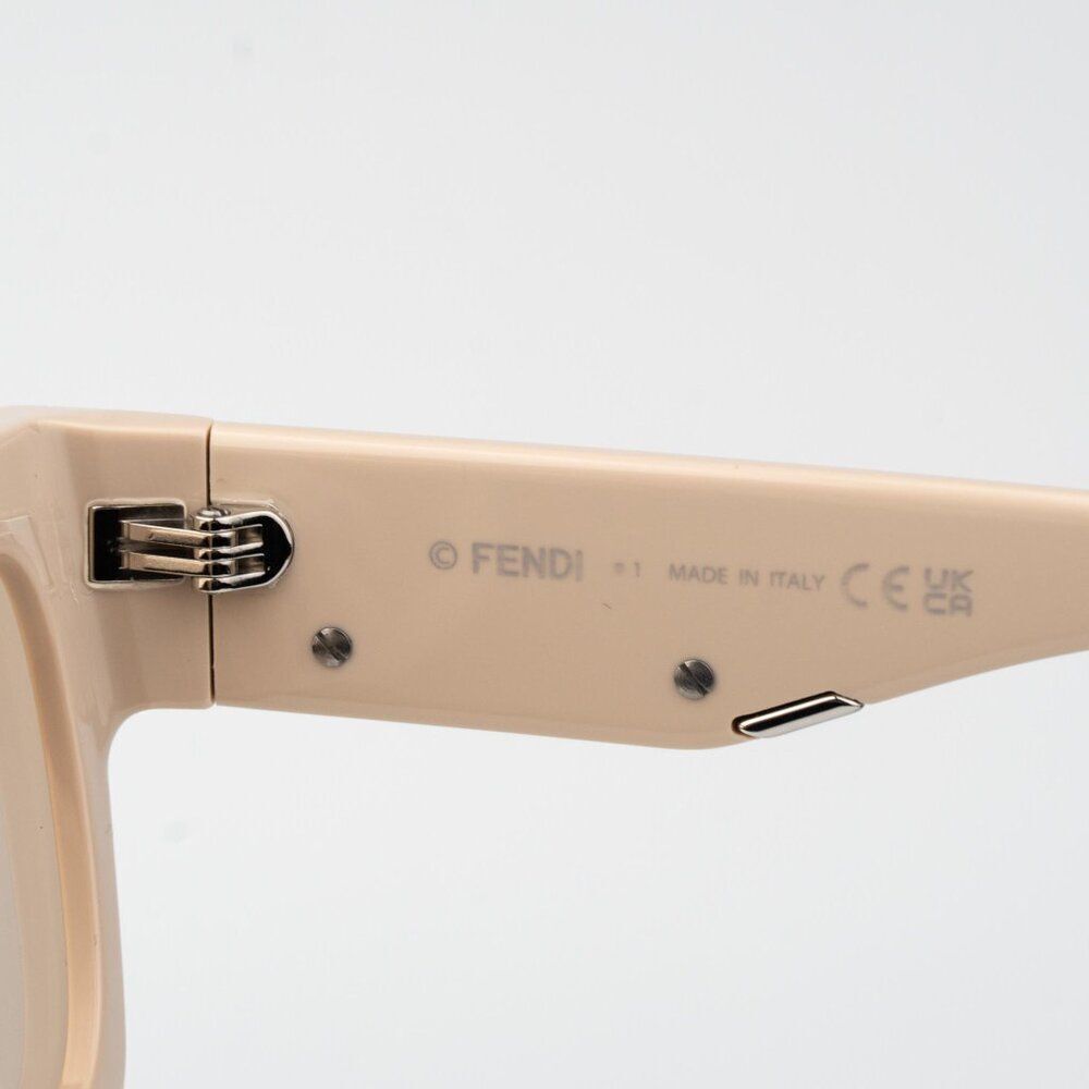 Fendi FIRST Women Sunglasses Square Beige Nude Brown FE40099I 57E - Picture 6 of 9